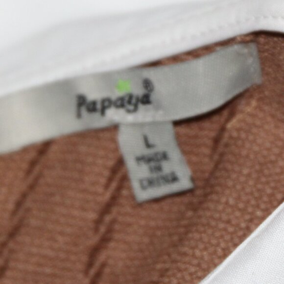 Papaya Brand Peter Pan Collar Blouse Women's Large - Picture 8 of 8